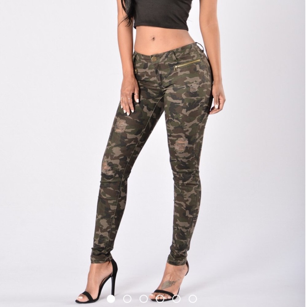 Fashion nova Camo pants.